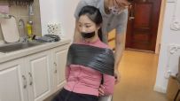 【缚艺录】【DDL-280】【小橙】小橙的椅子缚下的，双重胶带封嘴~