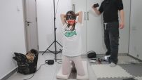 【中二病】拘束向，白丝跪姿驷马，金属束缚，口球TK，第一视角