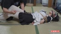 象人定拍-女仆装白丝小0被驷马捆绑后调戏，最后绑到十字...