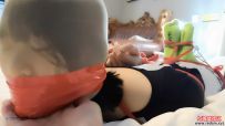 【JS】【激辣】红绳后手观音驷马捆绑/棉袜/丝袜套头/胶带...