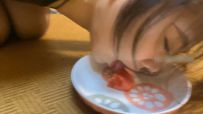 【山鬼工作室】时隔两个月小m考试完再次来找主人，绑后手观音，被助人挑逗，爬着吃西