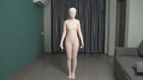 【闪闪工作室】人偶模仿×大连体肉色胶衣×仿真面具×KIG皮×KIG头壳×超紧的多层包裹