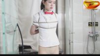 【绳舞飞扬】M浴室湿身（1小时30分加长版）惊艳到我了、紧缚后再喷淋水分毫必现！本期