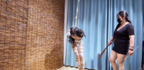 【美曦s】《TK敏儿伪娘锁奴》严厉的TK捆绑伪娘锁奴，全身紧缚吊绑，10厘米高跟鞋罚站