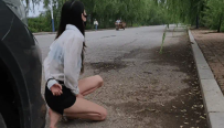 水叁枝出品 小水的路边光脚镣铐游行