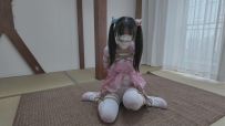 【鹿角与猫爪】真妹子新模崽崽首发——白丝女儿服｜折腿跪立钢架直臂拘束｜泡棉胶带蒙