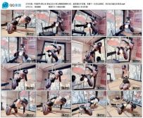 【缚心室】黑丝皮衣小美女绳缚折磨两小时，超柔韧后手直臂，炮机+AV棒折磨下一次次达